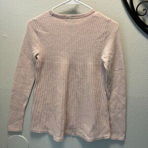 St. Tropez West Womens 100% 2-Ply Cashmere Sweater Size S Light Pink